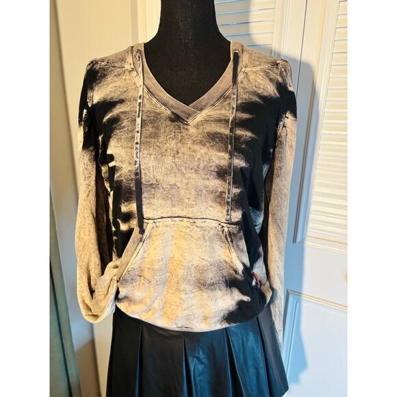 HARD TAIL FOREVER Pullover TieDye Mineral Wash V Neck Slouchy Hoodie Street Wear - Picture 1 of 10